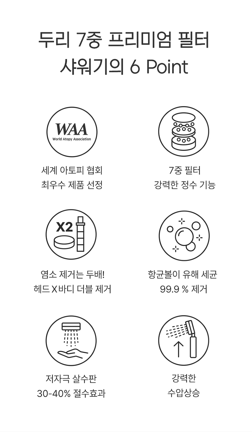 [[두리]7중 필터 샤워기] | 맘큐